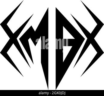 Initial MB logo design with Cool style, Logo business branding. Stock Vector