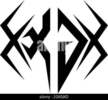 Initial XG logo design with Cool style, Logo business branding. Stock Vector