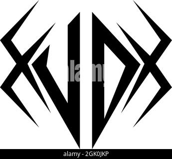 Initial UD logo design with Cool style, Logo business branding. Stock Vector