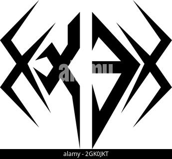 Initial XE logo design with Cool style, Logo business branding. Stock Vector