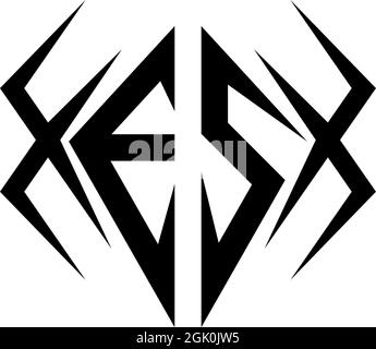 Initial ES logo design with Cool style, Logo business branding. Stock Vector