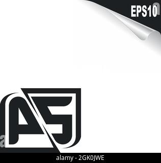 Initial PS logo design with Shape style, Logo business branding. Stock Vector