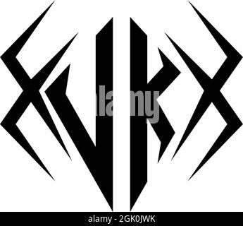 Initial UK logo design with Cool style, Logo business branding. Stock Vector