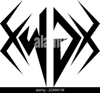 Initial WG logo design with Cool style, Logo business branding. Stock Vector