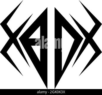 Initial BD logo design with Cool style, Logo business branding. Stock Vector