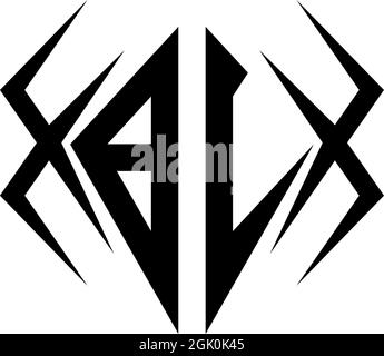 Initial BL logo design with Cool style, Logo business branding. Stock Vector