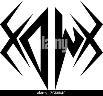 Initial DW logo design with Cool style, Logo business branding. Stock Vector