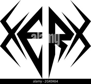 Initial ER logo design with Cool style, Logo business branding. Stock Vector