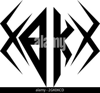 Initial BK logo design with Cool style, Logo business branding. Stock Vector