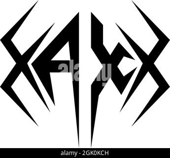 Initial AX logo design with Cool style, Logo business branding. Stock Vector
