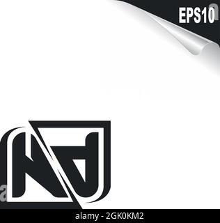 Initial NP logo design with Shape style, Logo business branding. Stock Vector