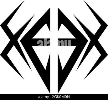 Initial EE logo design with Cool style, Logo business branding. Stock Vector