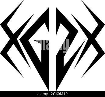 Initial GZ logo design with Cool style, Logo business branding. Stock Vector
