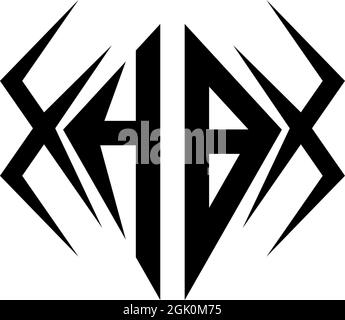 Initial HB logo design with Cool style, Logo business branding. Stock Vector