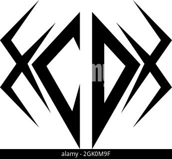 Initial CD logo design with Cool style, Logo business branding. Stock Vector
