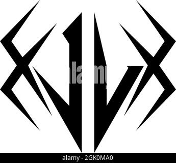 Initial JV logo design with Cool style, Logo business branding. Stock Vector