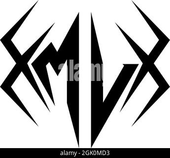 Initial MV logo design with Cool style, Logo business branding. Stock Vector