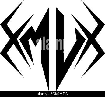 Initial MU logo design with Cool style, Logo business branding. Stock Vector