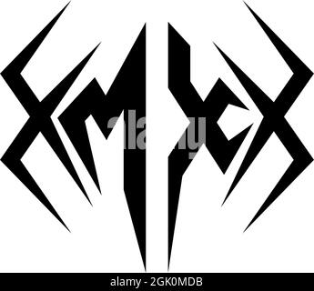 Initial MX logo design with Cool style, Logo business branding. Stock Vector