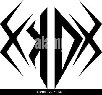 Initial KD logo design with Cool style, Logo business branding. Stock Vector