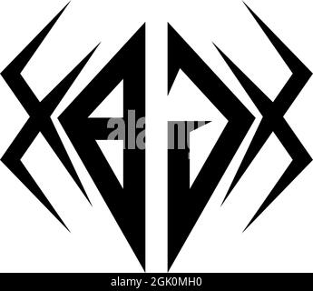 Initial BG logo design with Cool style, Logo business branding. Stock Vector