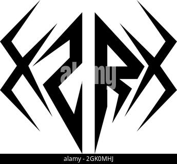 Initial ZR logo design with Cool style, Logo business branding. Stock Vector