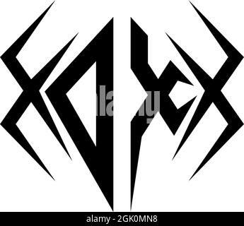 Initial OX logo design with Cool style, Logo business branding. Stock Vector