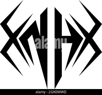 Initial NH logo design with Cool style, Logo business branding. Stock Vector