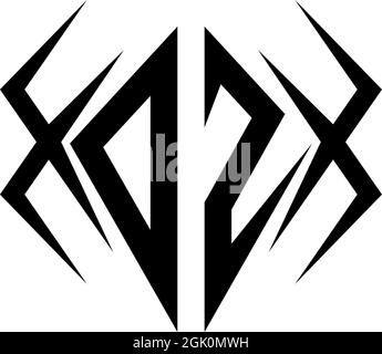Initial OZ logo design with Cool style, Logo business branding. Stock Vector