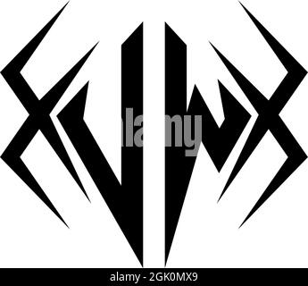 Initial UW logo design with Cool style, Logo business branding. Stock Vector