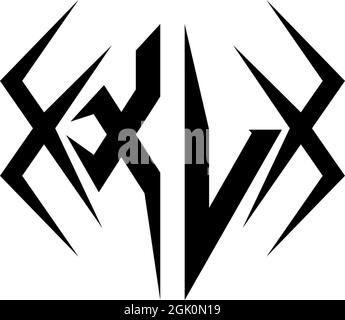 Initial XV logo design with Cool style, Logo business branding. Stock Vector