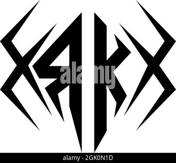 Initial RK logo design with Cool style, Logo business branding. Stock Vector