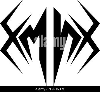 Initial MN logo design with Cool style, Logo business branding. Stock Vector
