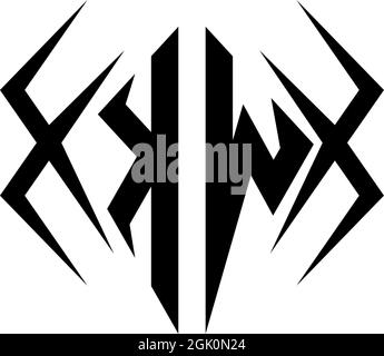 Initial KW logo design with Cool style, Logo business branding. Stock Vector