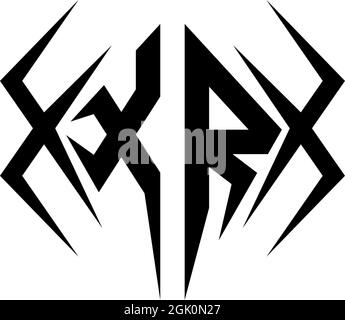 Initial XR logo design with Cool style, Logo business branding. Stock Vector