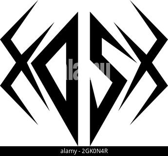 Initial OS logo design with Cool style, Logo business branding. Stock Vector