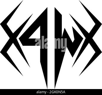 Initial PW logo design with Cool style, Logo business branding. Stock Vector