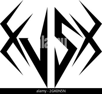Initial VS logo design with Cool style, Logo business branding. Stock Vector