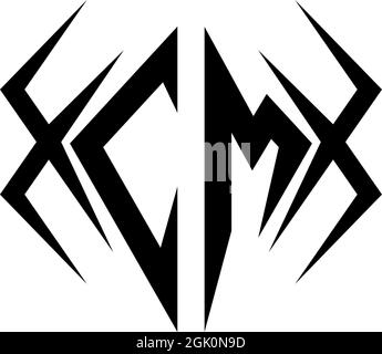 Initial CM logo design with Cool style, Logo business branding. Stock Vector