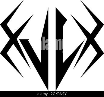 Initial VJ logo design with Cool style, Logo business branding. Stock Vector