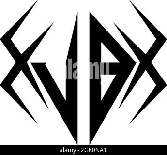 Initial VB logo design with Cool style, Logo business branding. Stock Vector