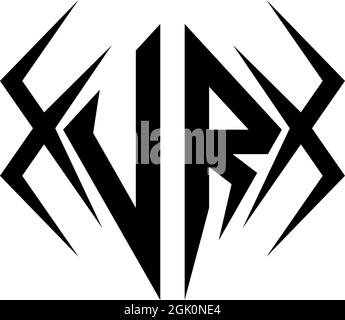 Initial UR logo design with Cool style, Logo business branding. Stock Vector