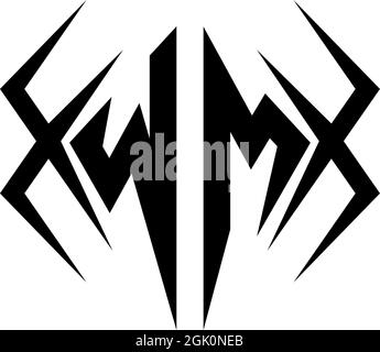 Initial WM logo design with Cool style, Logo business branding. Stock Vector