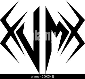Initial UM logo design with Cool style, Logo business branding. Stock Vector