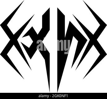 Initial XN logo design with Cool style, Logo business branding. Stock Vector