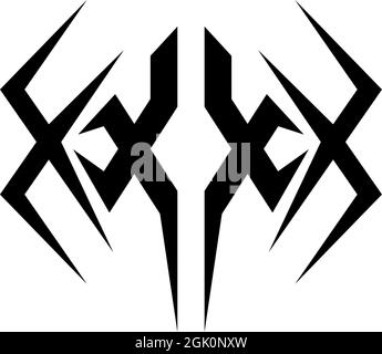 Initial XX logo design with Cool style, Logo business branding. Stock Vector