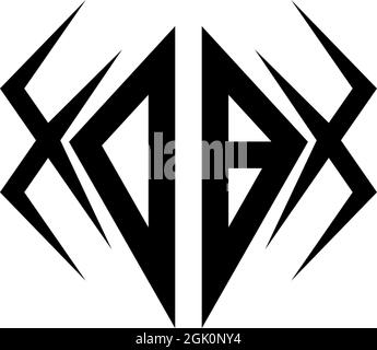 Initial OB logo design with Cool style, Logo business branding. Stock Vector