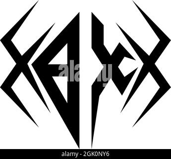 Initial BX logo design with Cool style, Logo business branding. Stock Vector