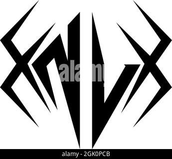 Initial NV logo design with Cool style, Logo business branding. Stock Vector