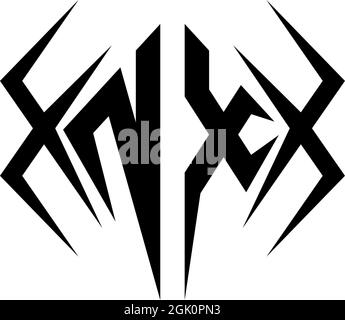 Initial NX logo design with Cool style, Logo business branding. Stock Vector